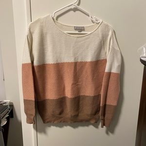 Volution soft pastel striped sweater